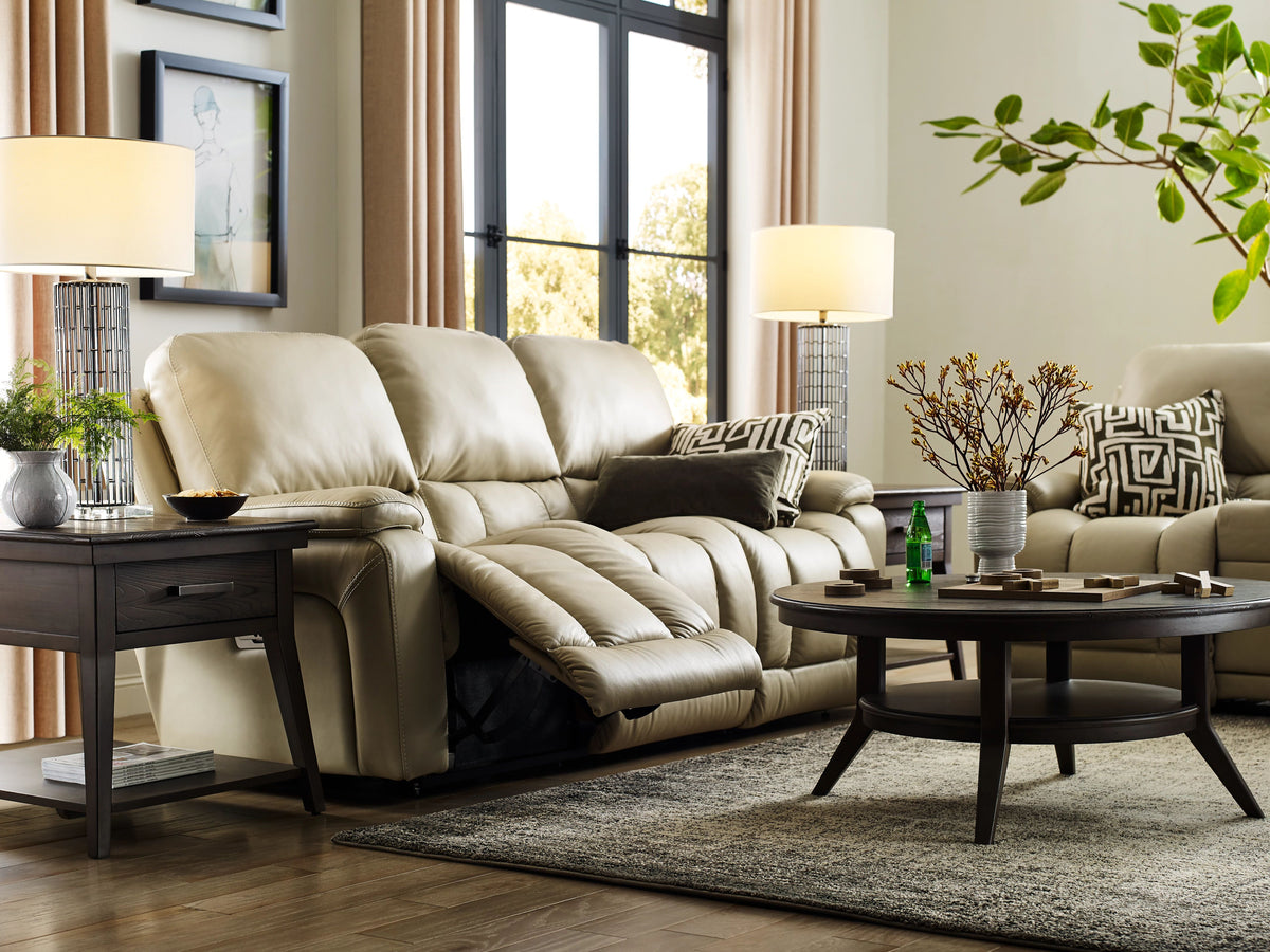LaZBoy Greyson Power Reclining Sofa With Power Headrest Leather